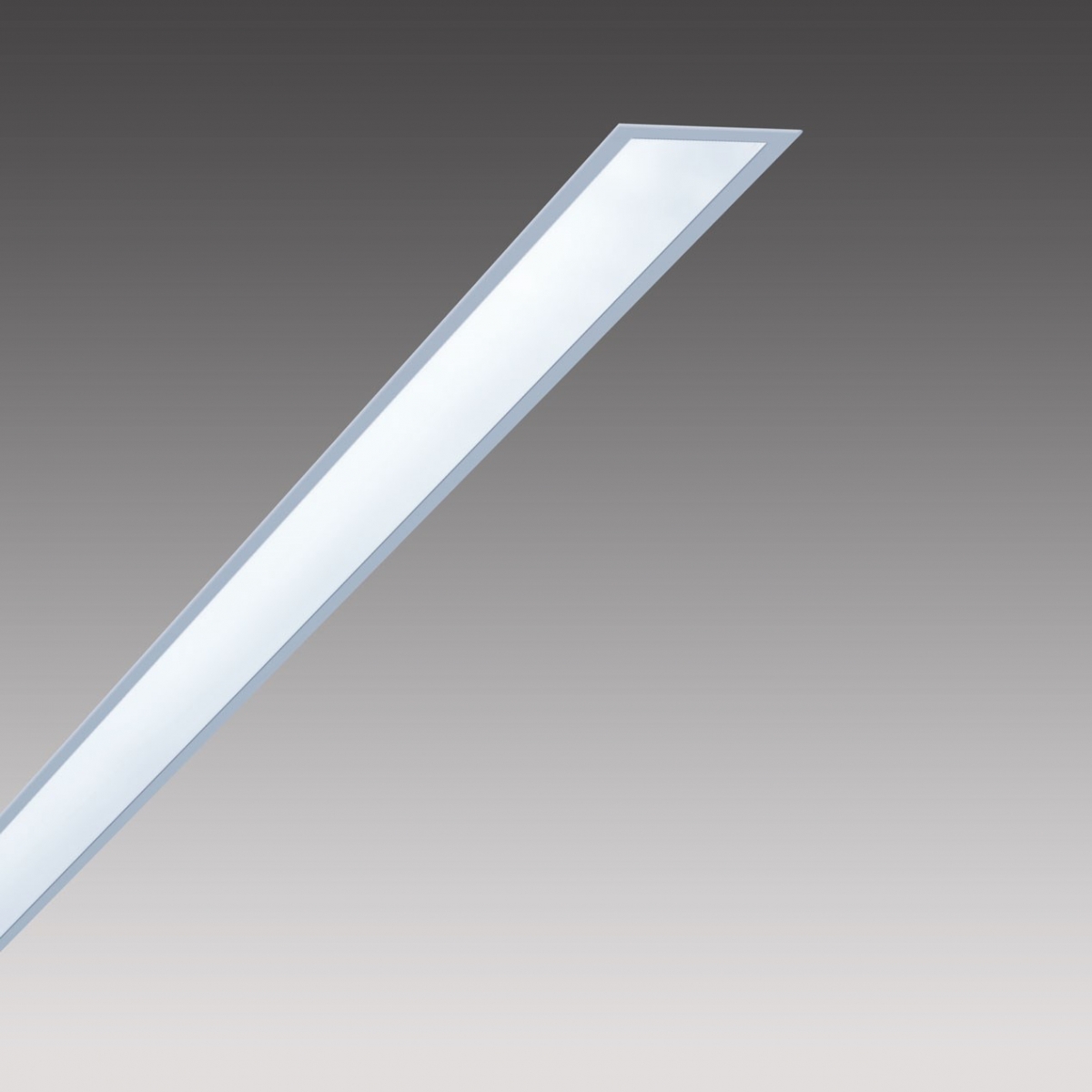 Luminaire LED : Plafonnier linéaire LED encastré IP20 (IP54 sur demande) en  Aluminium long et fin